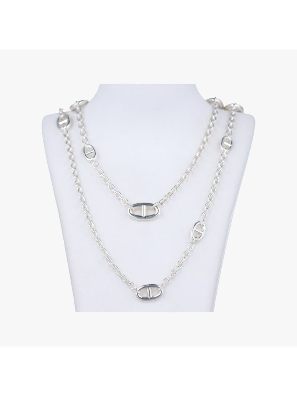 Hermes Farandole Chaine D'ancre Argente Silver Necklace